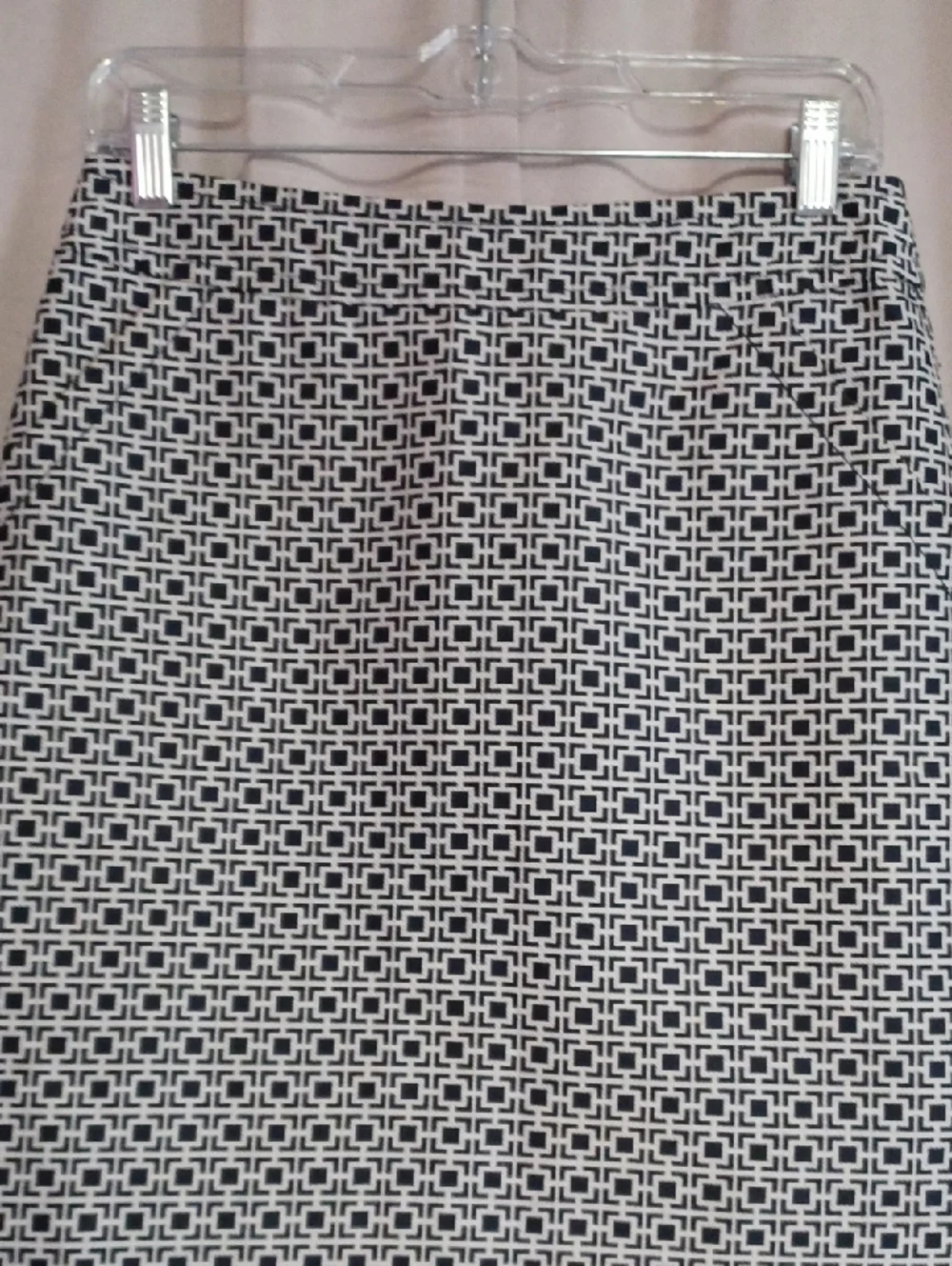 Banana Republic Silk Cotton Blend Geometric Mini Skirt Size 2 Pockets Preppy Mod
